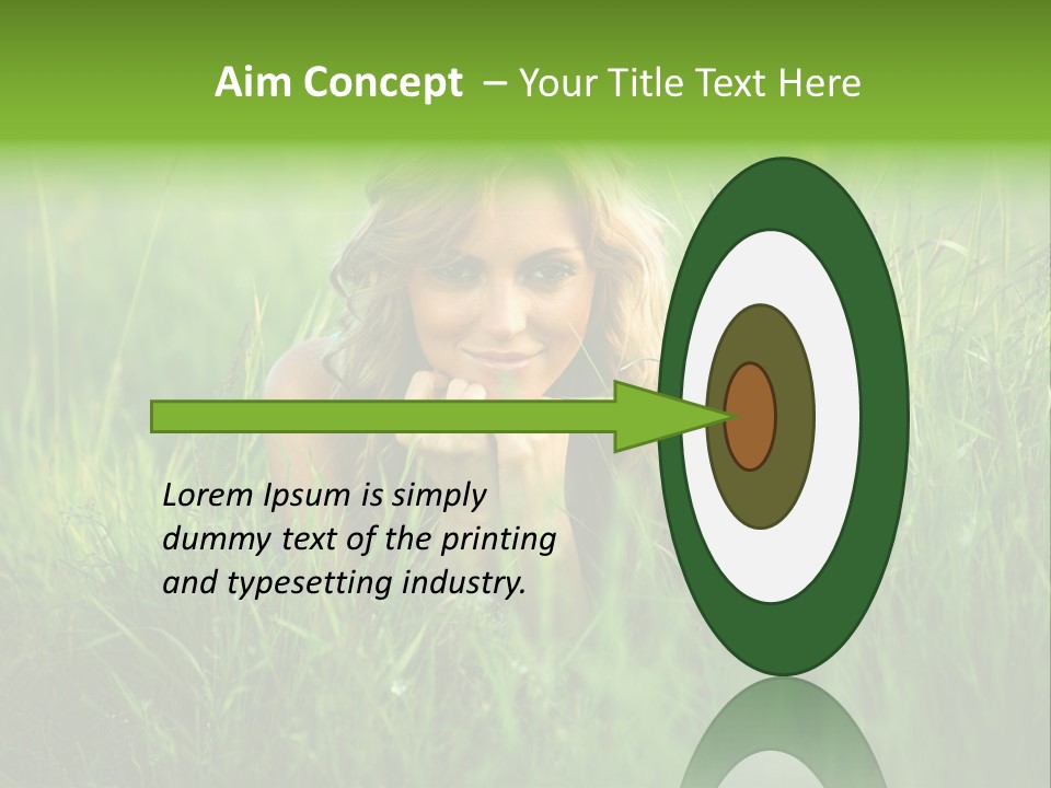 Young Adult Female Smile PowerPoint Template