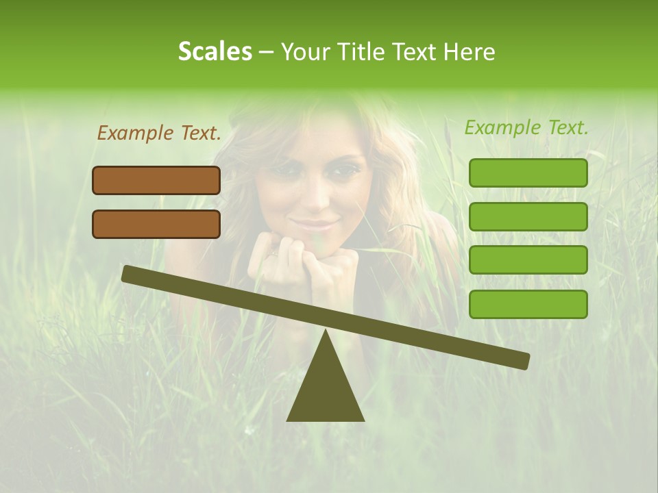Young Adult Female Smile PowerPoint Template
