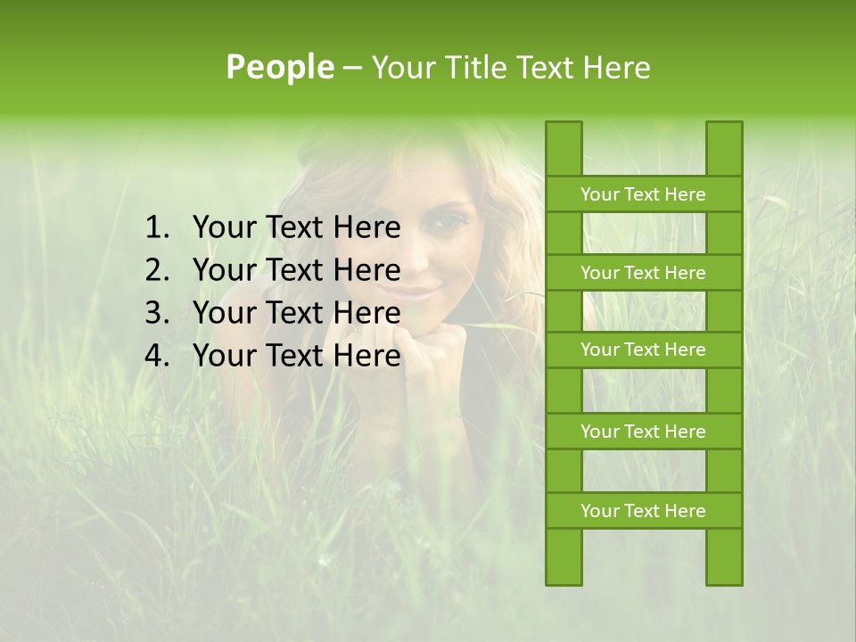 Young Adult Female Smile PowerPoint Template