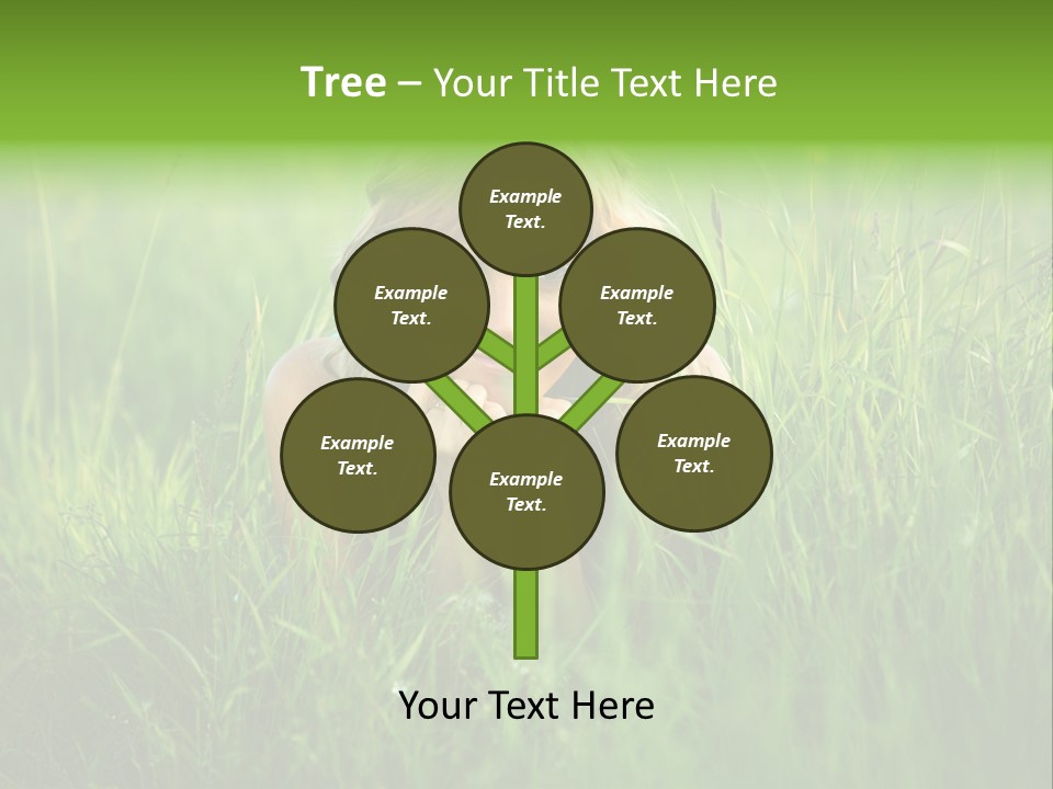 Young Adult Female Smile PowerPoint Template