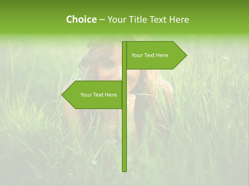 Young Adult Female Smile PowerPoint Template