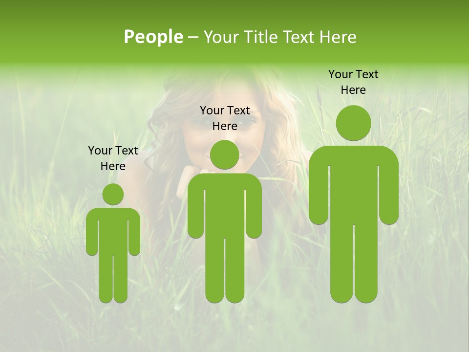 Young Adult Female Smile PowerPoint Template