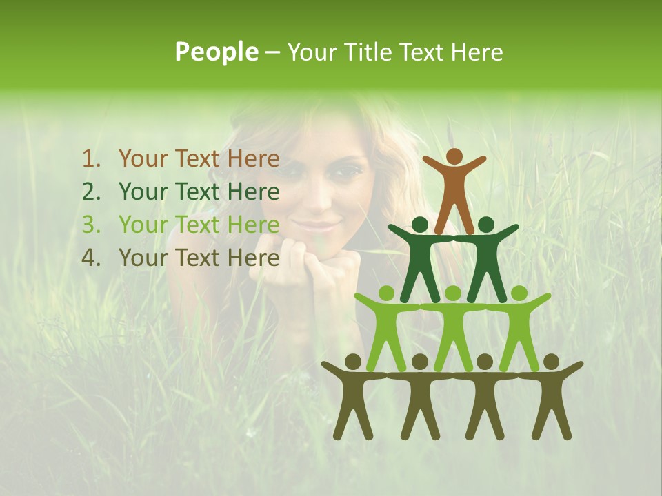 Young Adult Female Smile PowerPoint Template