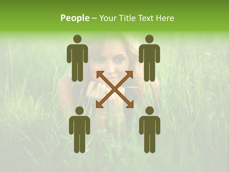 Young Adult Female Smile PowerPoint Template