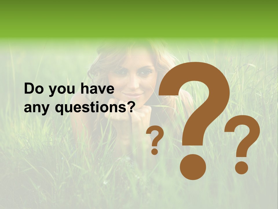 Young Adult Female Smile PowerPoint Template