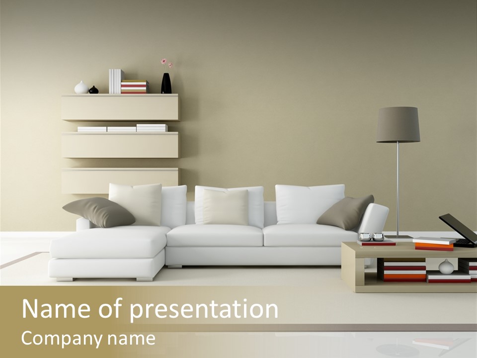 Domestic Lounge Lamp PowerPoint Template