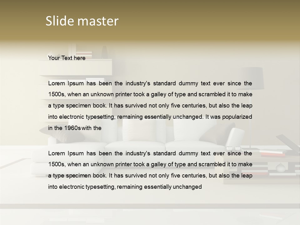 Domestic Lounge Lamp PowerPoint Template