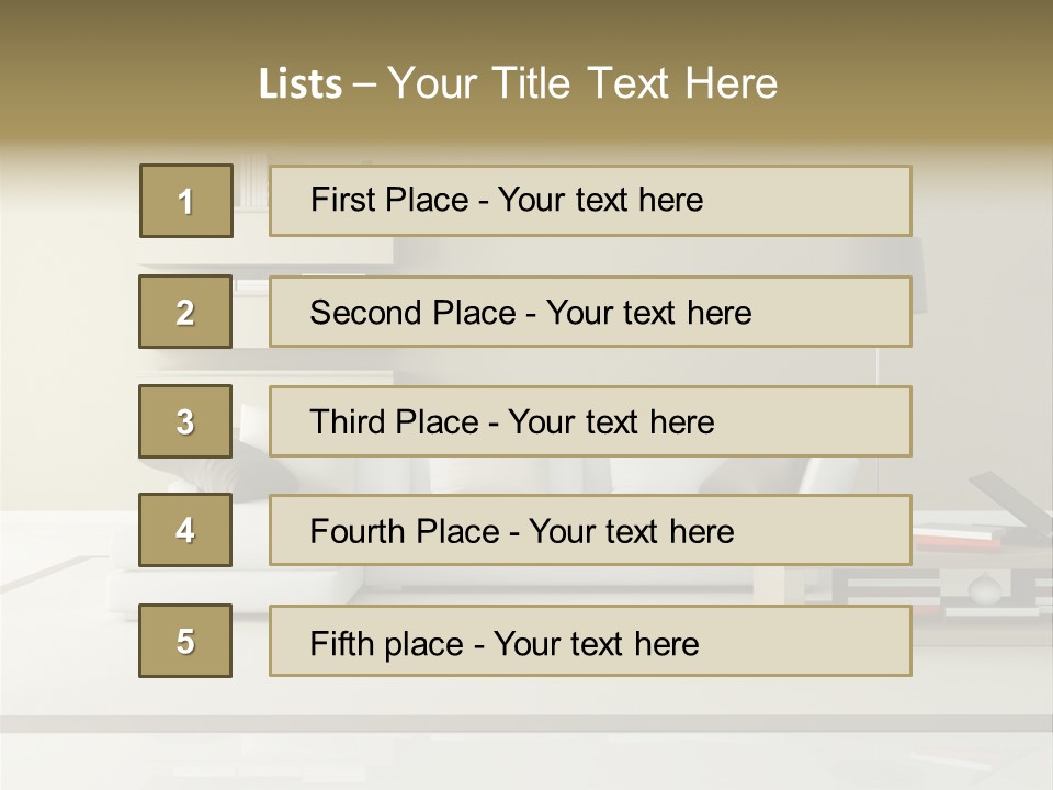 Domestic Lounge Lamp PowerPoint Template