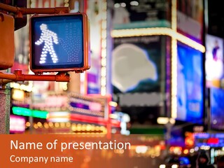 New York Stop Electric PowerPoint Template