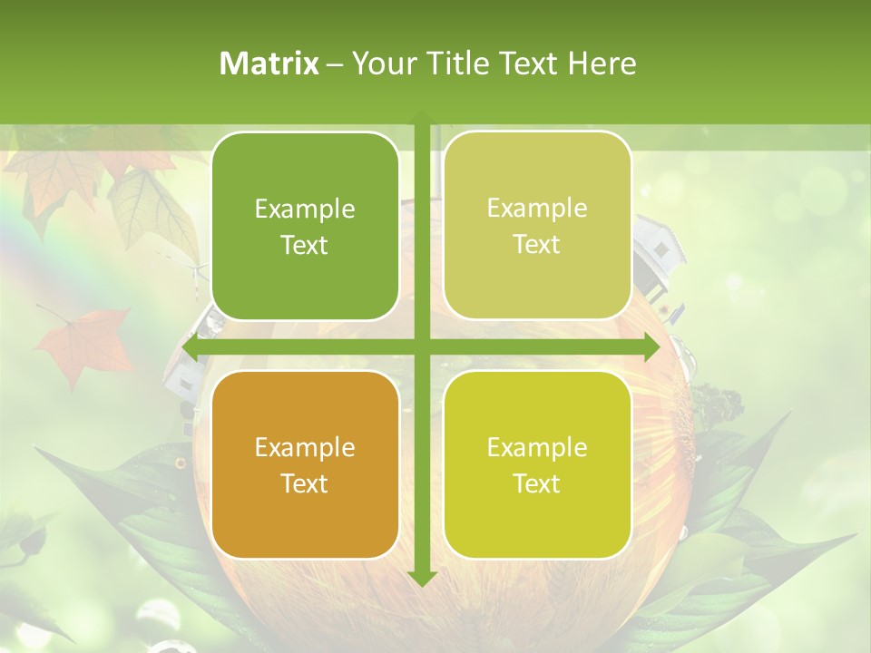 Sphere Leaf Plant PowerPoint Template