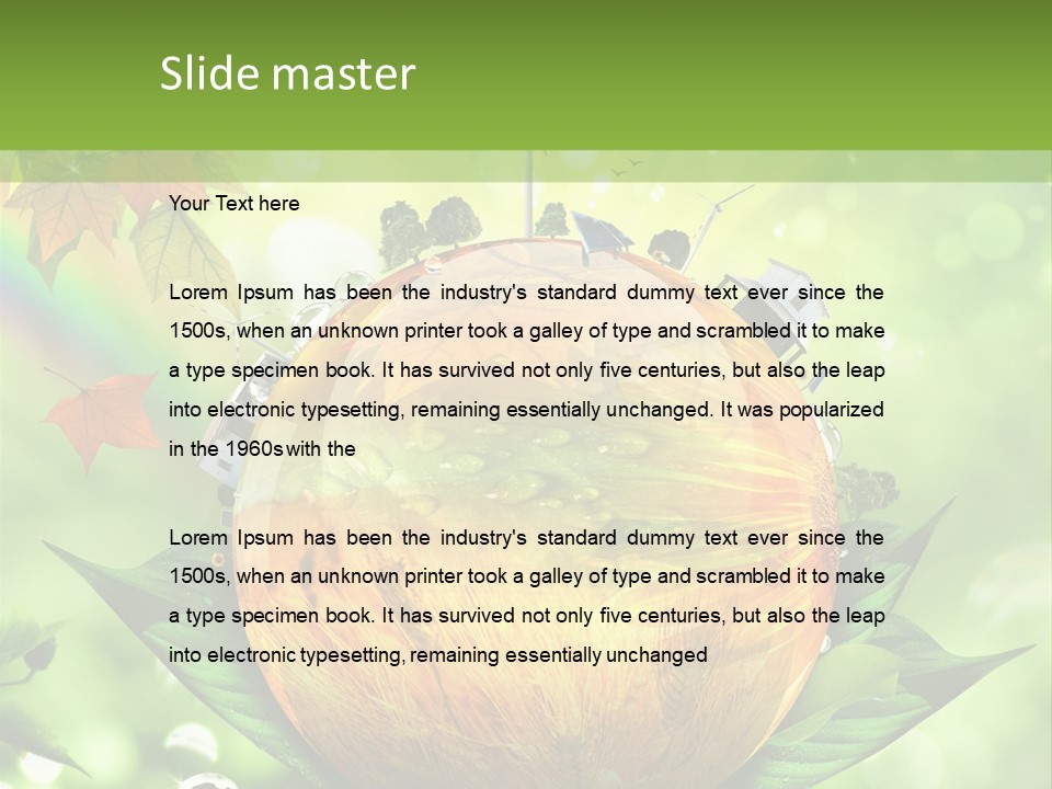 Sphere Leaf Plant PowerPoint Template