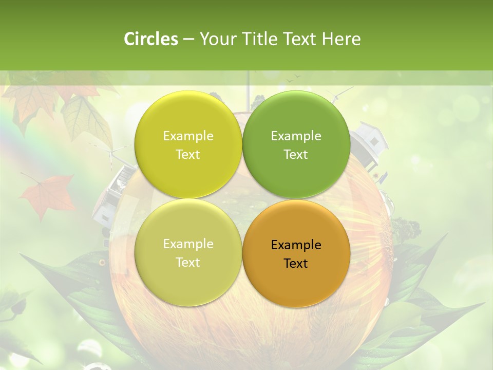 Sphere Leaf Plant PowerPoint Template