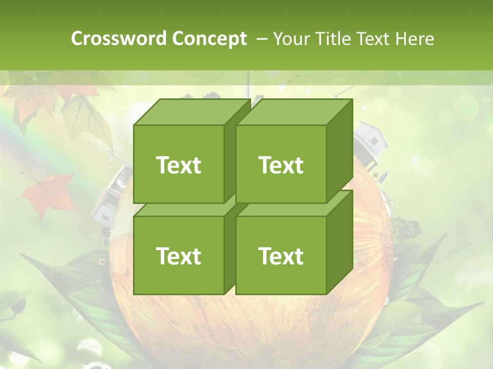 Sphere Leaf Plant PowerPoint Template