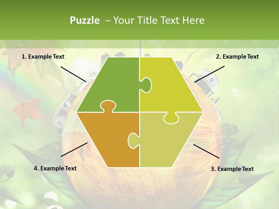 Sphere Leaf Plant PowerPoint Template