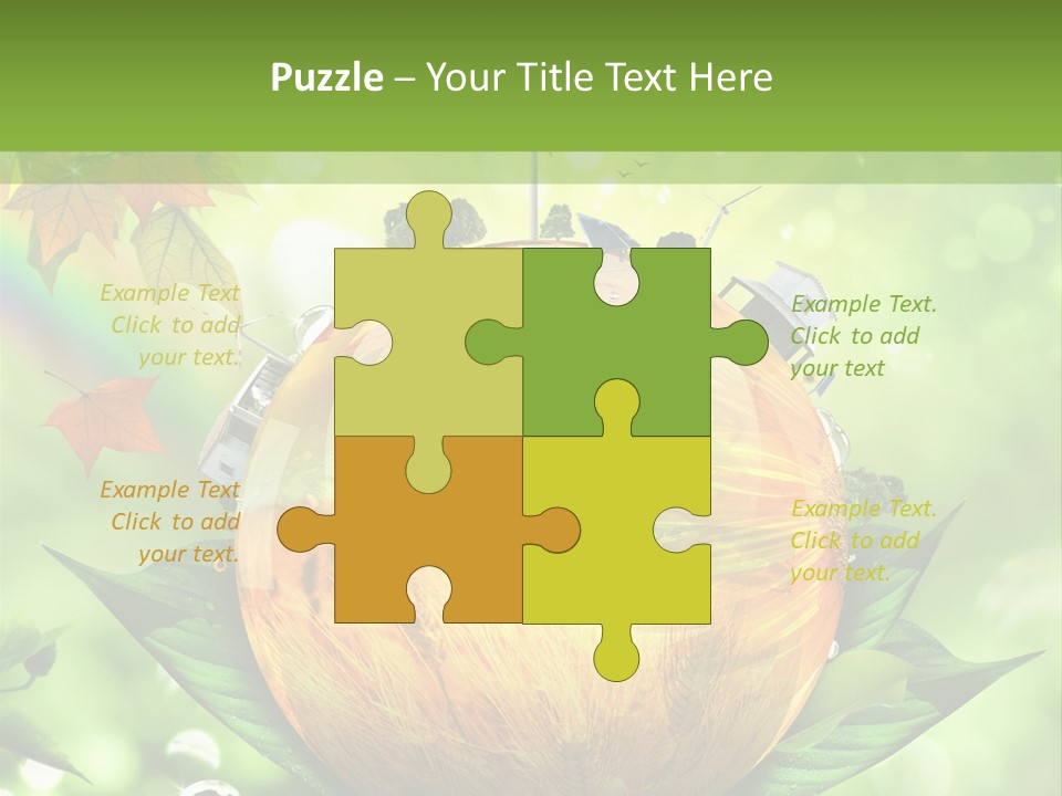 Sphere Leaf Plant PowerPoint Template