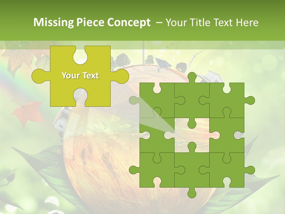 Sphere Leaf Plant PowerPoint Template