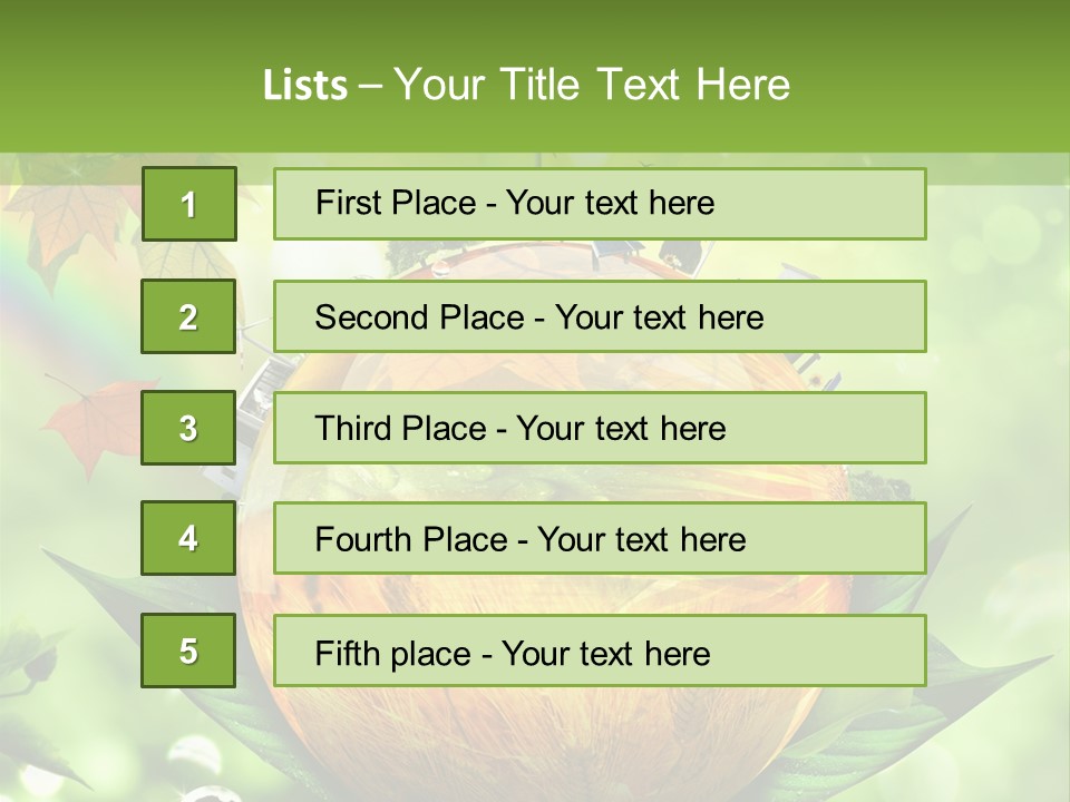 Sphere Leaf Plant PowerPoint Template