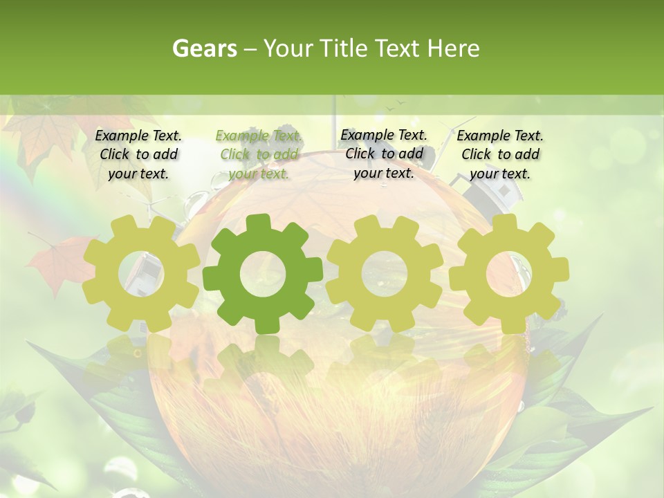 Sphere Leaf Plant PowerPoint Template