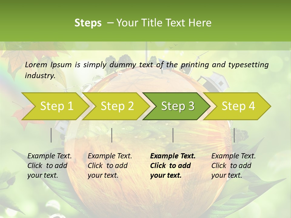 Sphere Leaf Plant PowerPoint Template