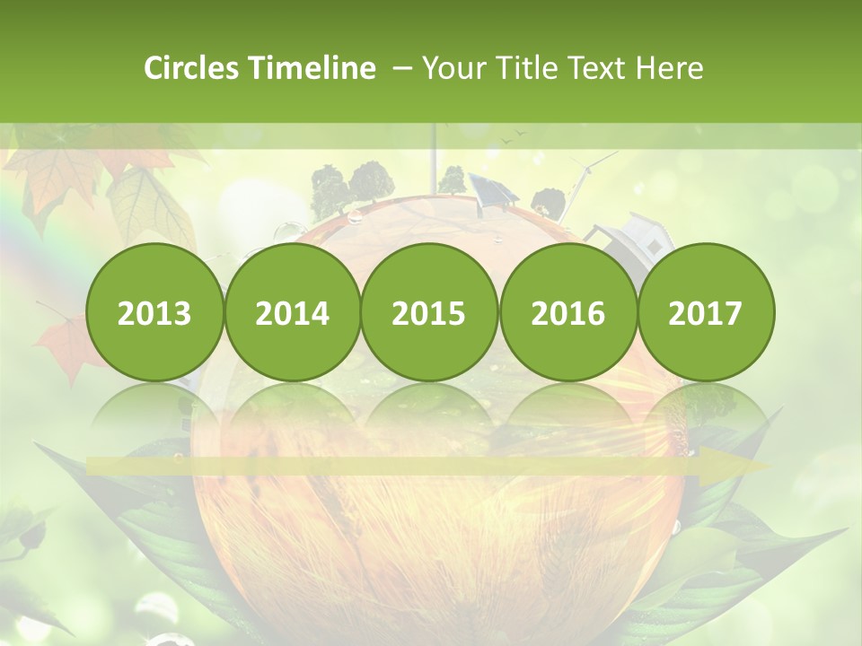 Sphere Leaf Plant PowerPoint Template