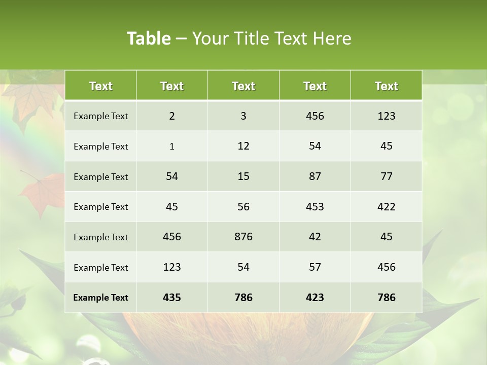 Sphere Leaf Plant PowerPoint Template