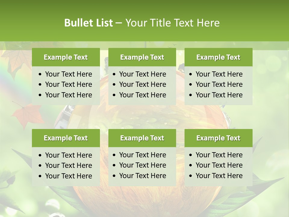 Sphere Leaf Plant PowerPoint Template