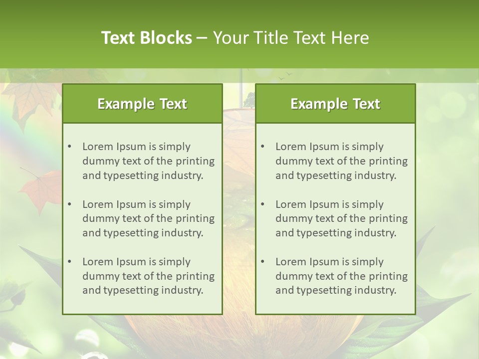 Sphere Leaf Plant PowerPoint Template