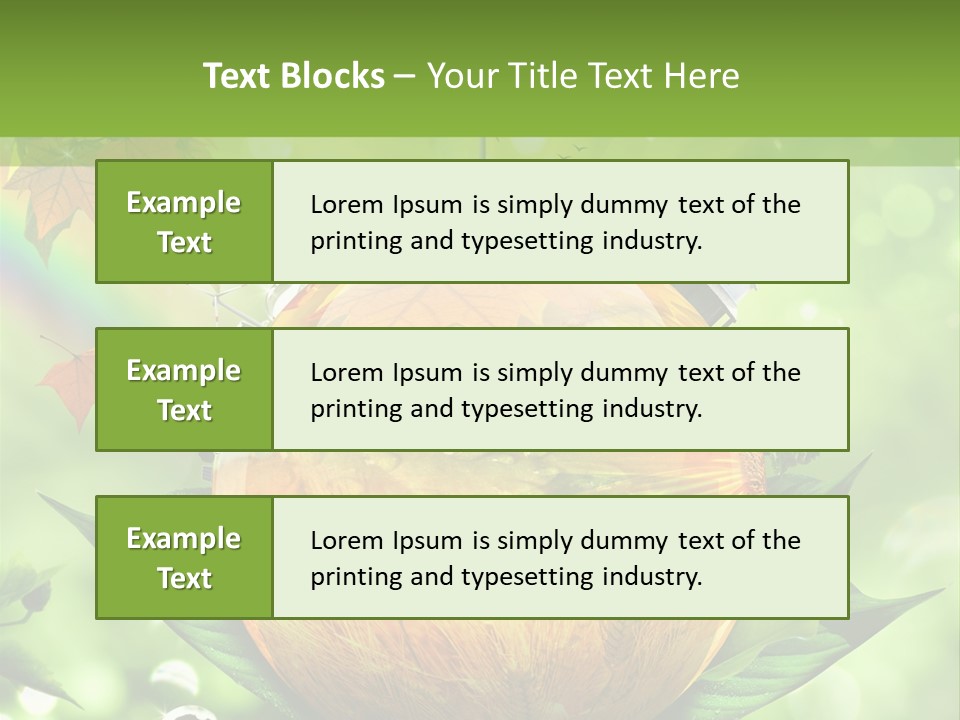 Sphere Leaf Plant PowerPoint Template