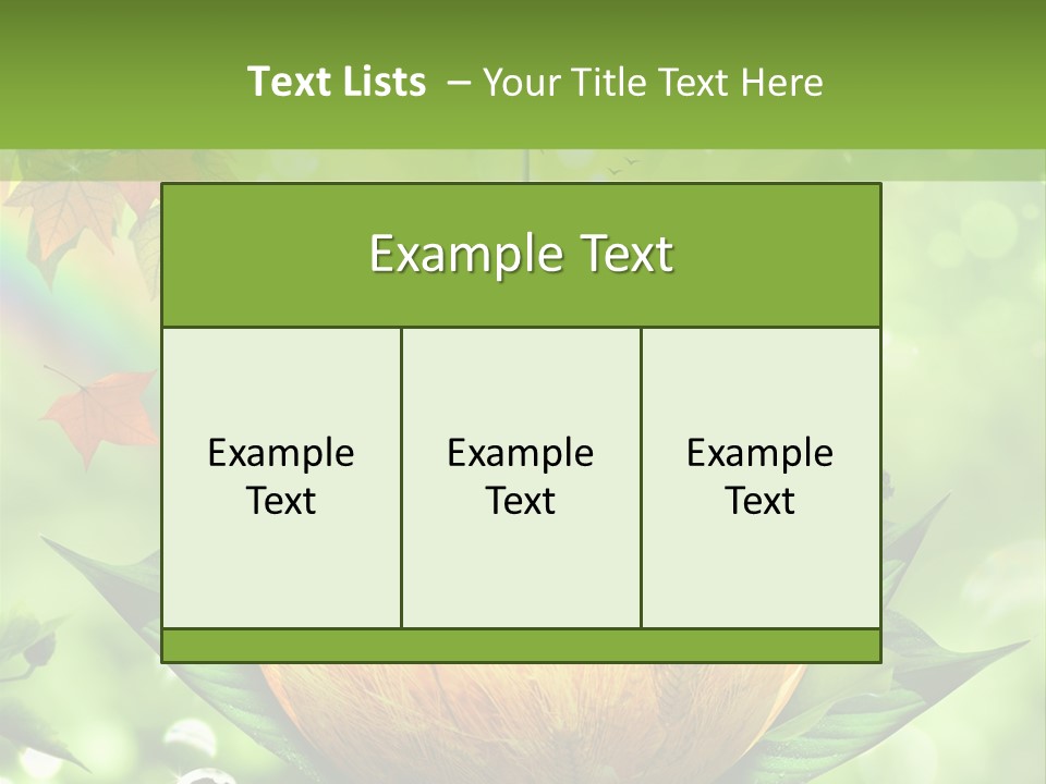 Sphere Leaf Plant PowerPoint Template