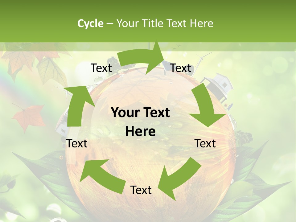 Sphere Leaf Plant PowerPoint Template