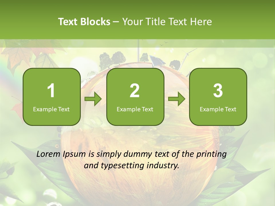 Sphere Leaf Plant PowerPoint Template