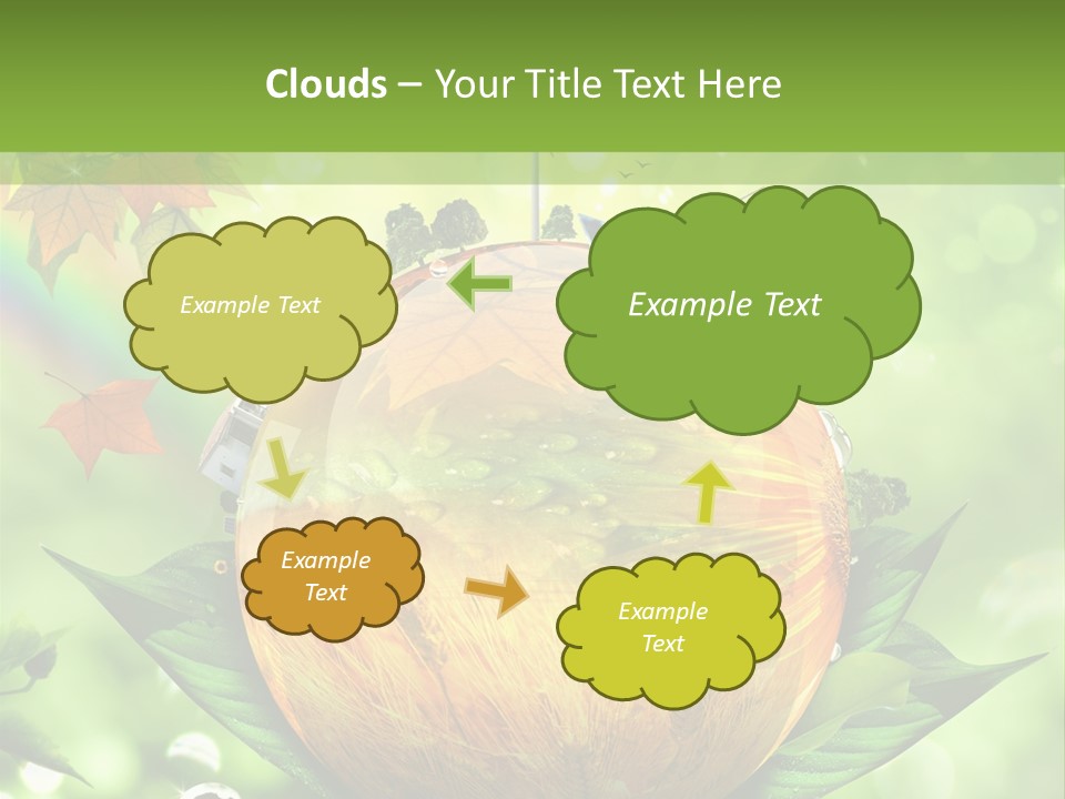 Sphere Leaf Plant PowerPoint Template