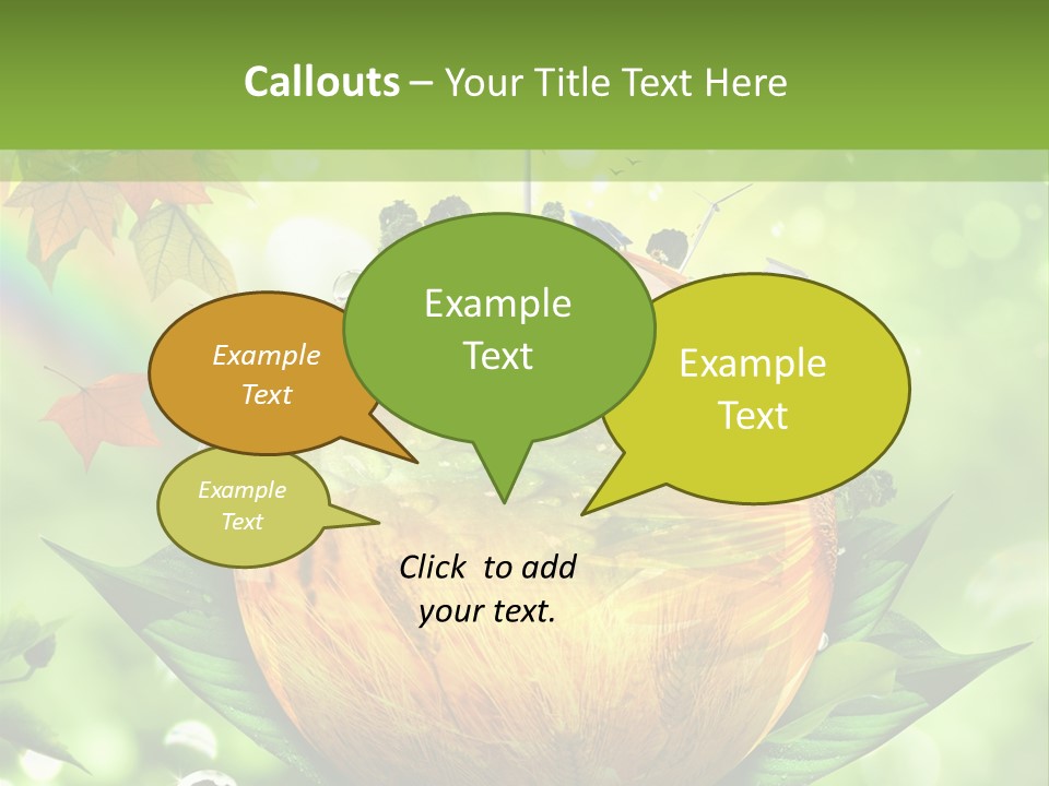 Sphere Leaf Plant PowerPoint Template