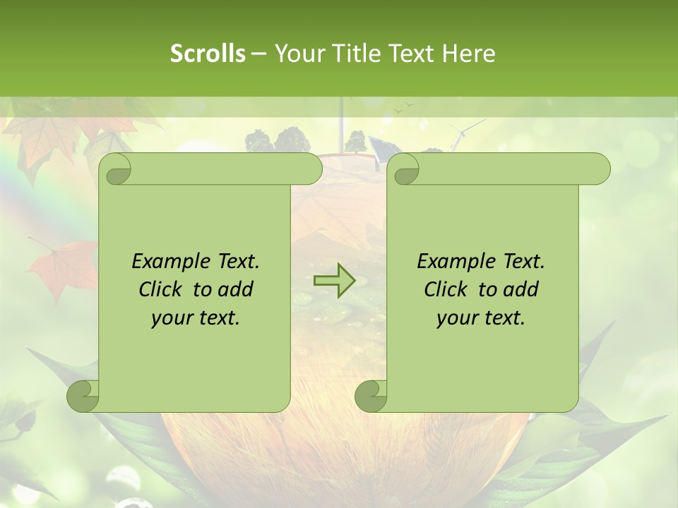 Sphere Leaf Plant PowerPoint Template