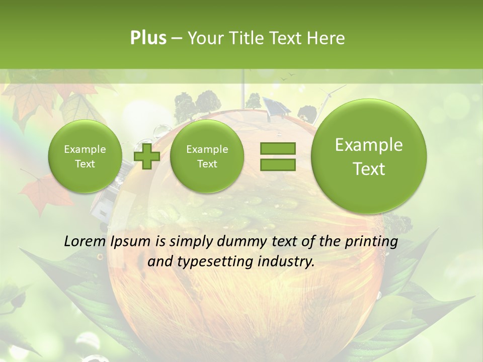 Sphere Leaf Plant PowerPoint Template