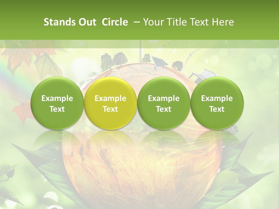 Sphere Leaf Plant PowerPoint Template