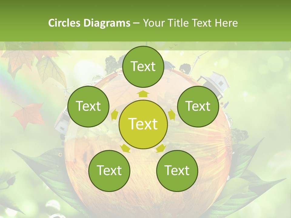 Sphere Leaf Plant PowerPoint Template