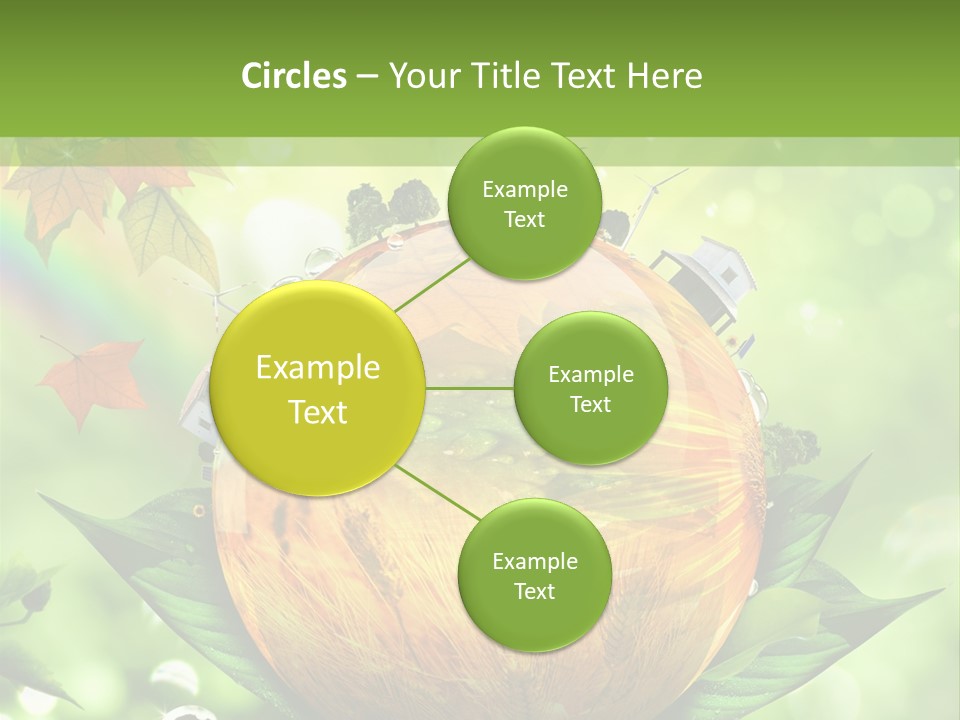 Sphere Leaf Plant PowerPoint Template