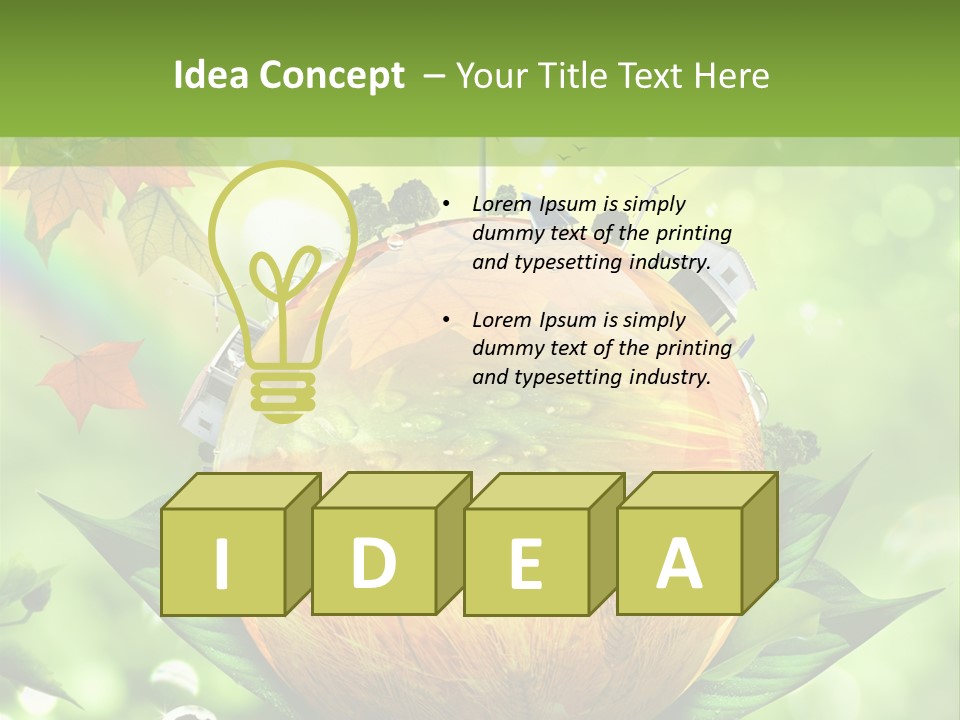 Sphere Leaf Plant PowerPoint Template