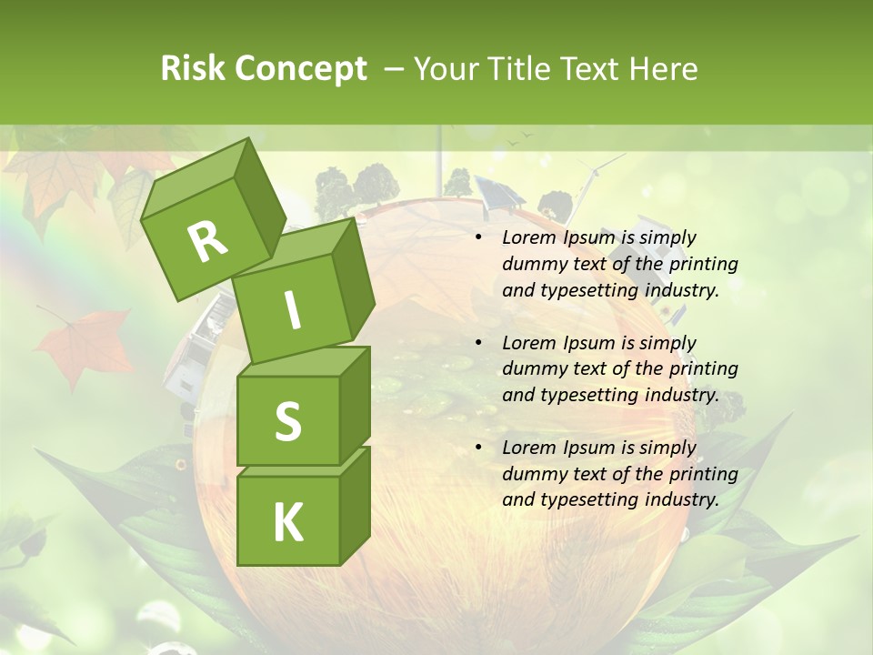 Sphere Leaf Plant PowerPoint Template