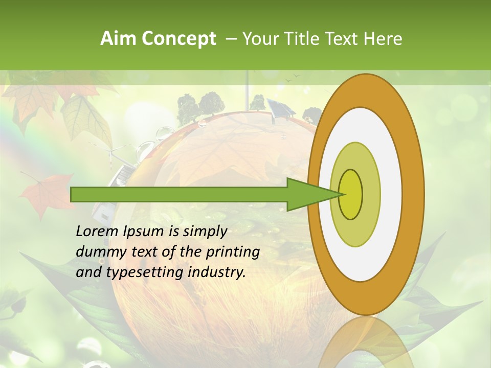 Sphere Leaf Plant PowerPoint Template