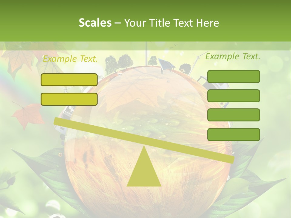 Sphere Leaf Plant PowerPoint Template