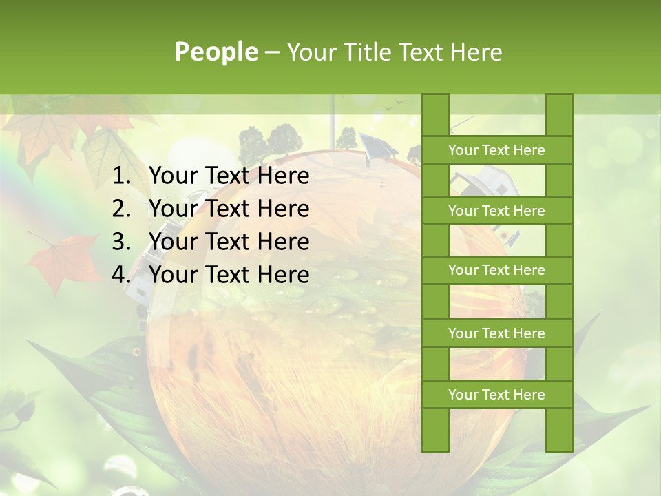 Sphere Leaf Plant PowerPoint Template