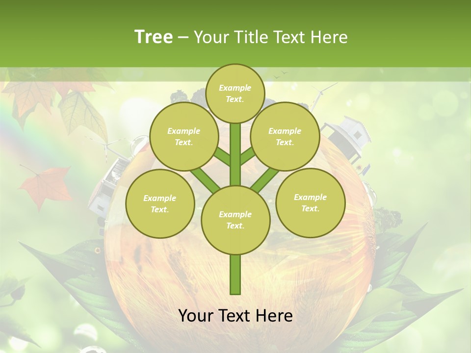 Sphere Leaf Plant PowerPoint Template