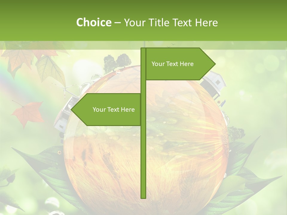 Sphere Leaf Plant PowerPoint Template