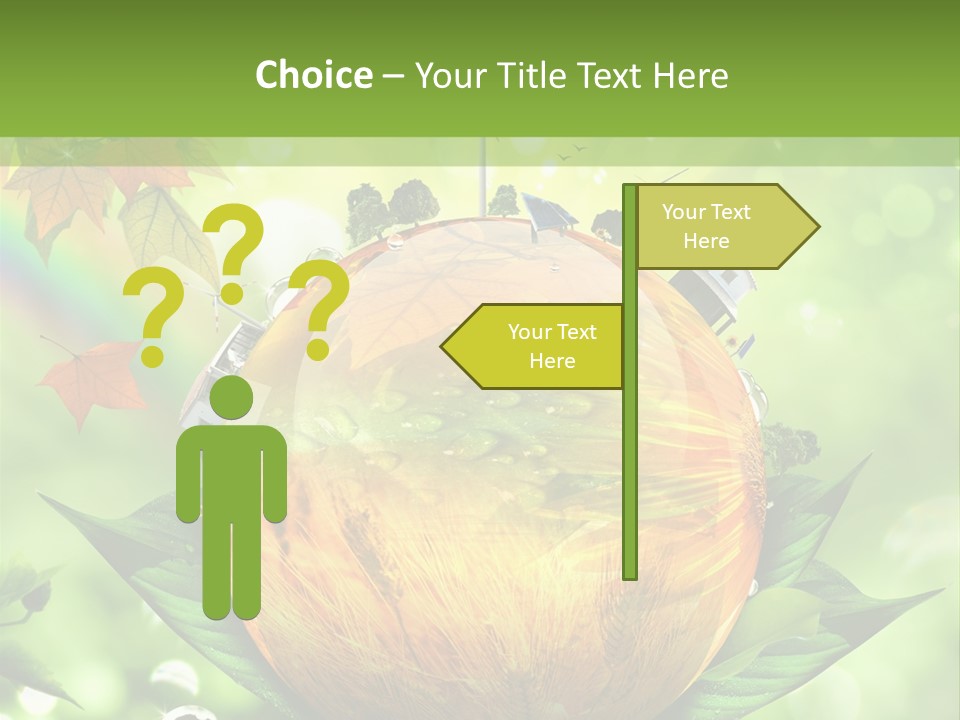 Sphere Leaf Plant PowerPoint Template