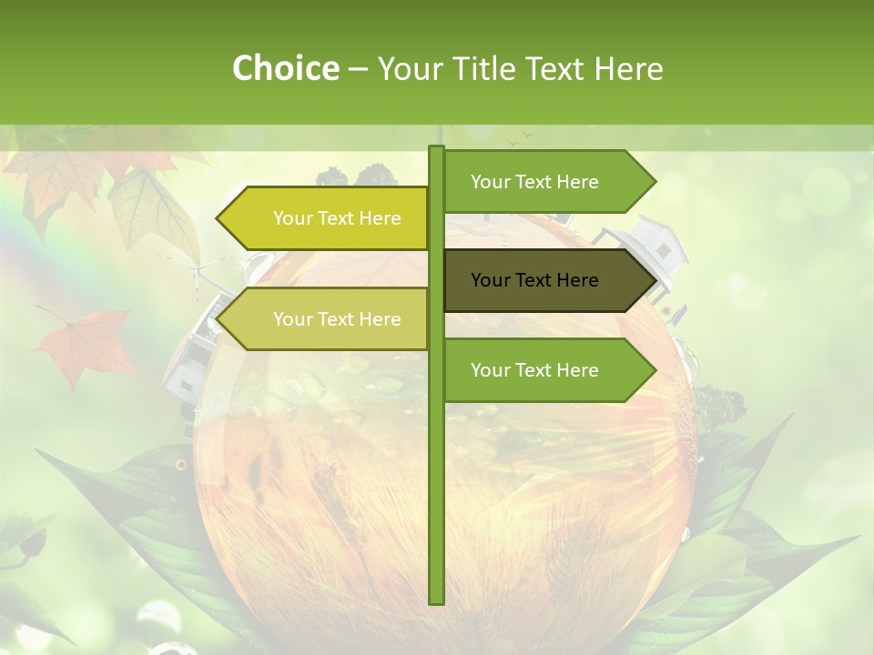 Sphere Leaf Plant PowerPoint Template