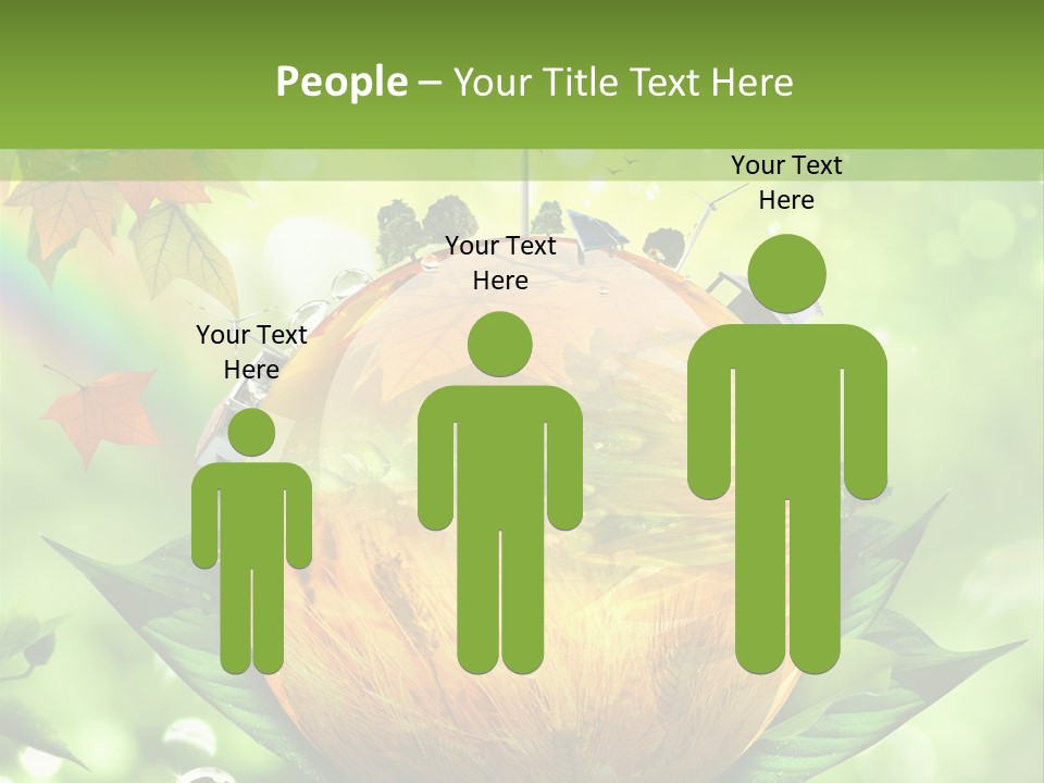 Sphere Leaf Plant PowerPoint Template