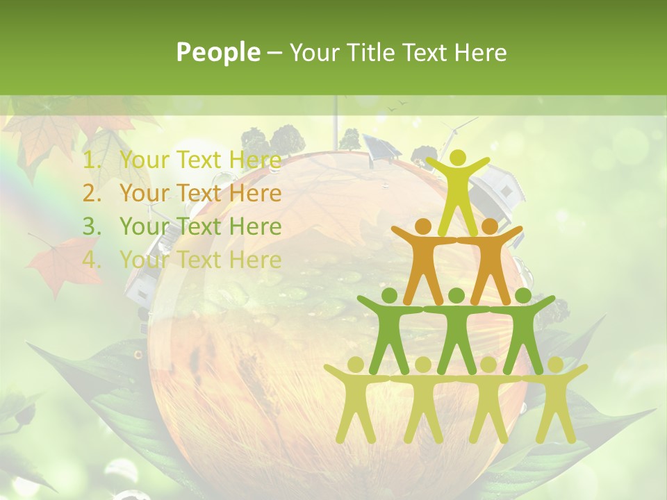 Sphere Leaf Plant PowerPoint Template