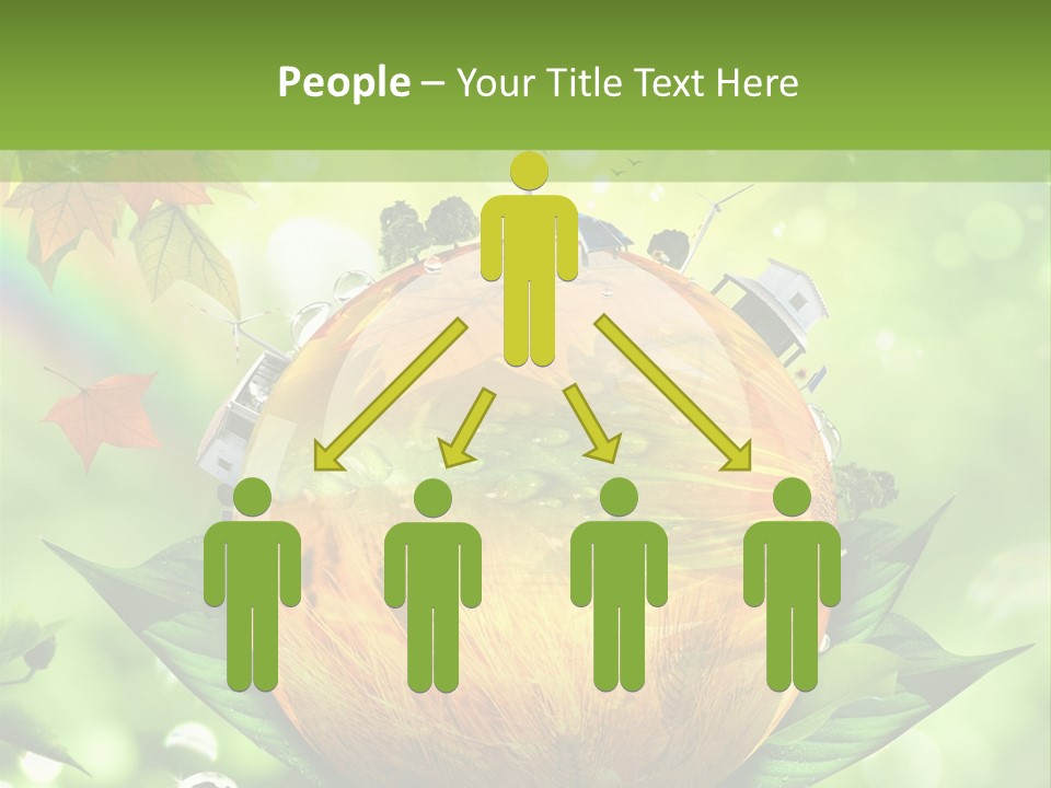 Sphere Leaf Plant PowerPoint Template